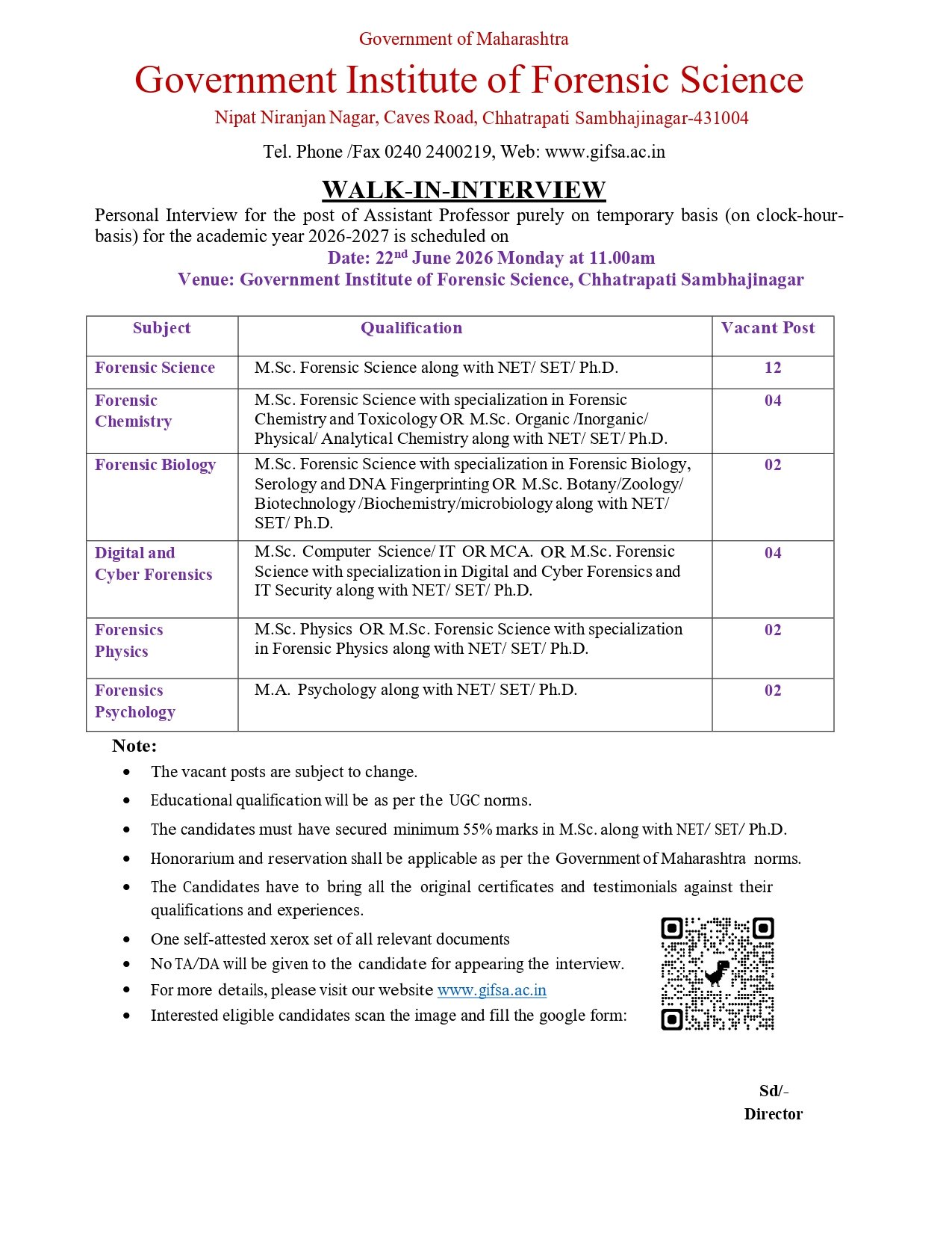 Job Notification
