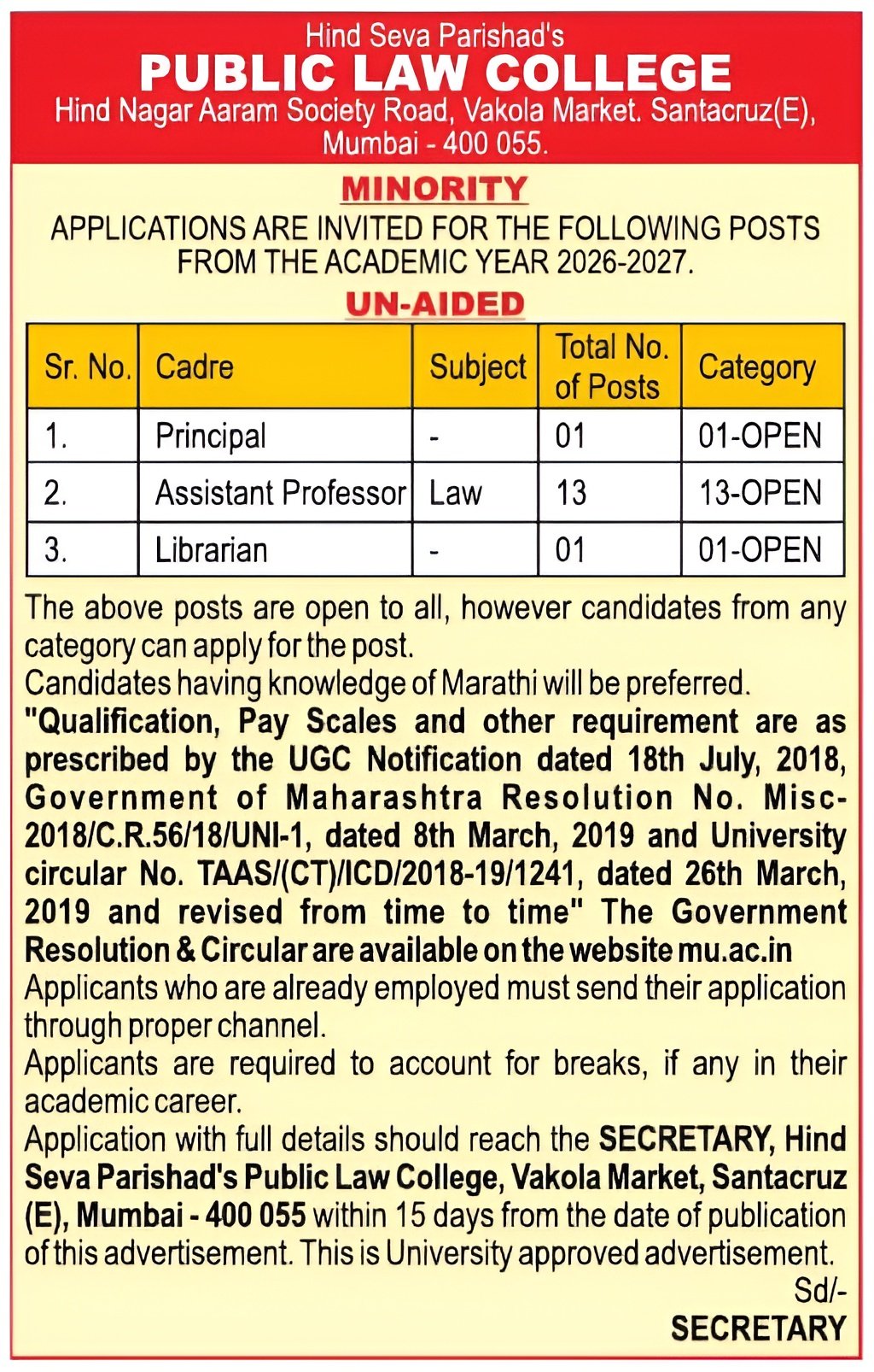 Job Notification