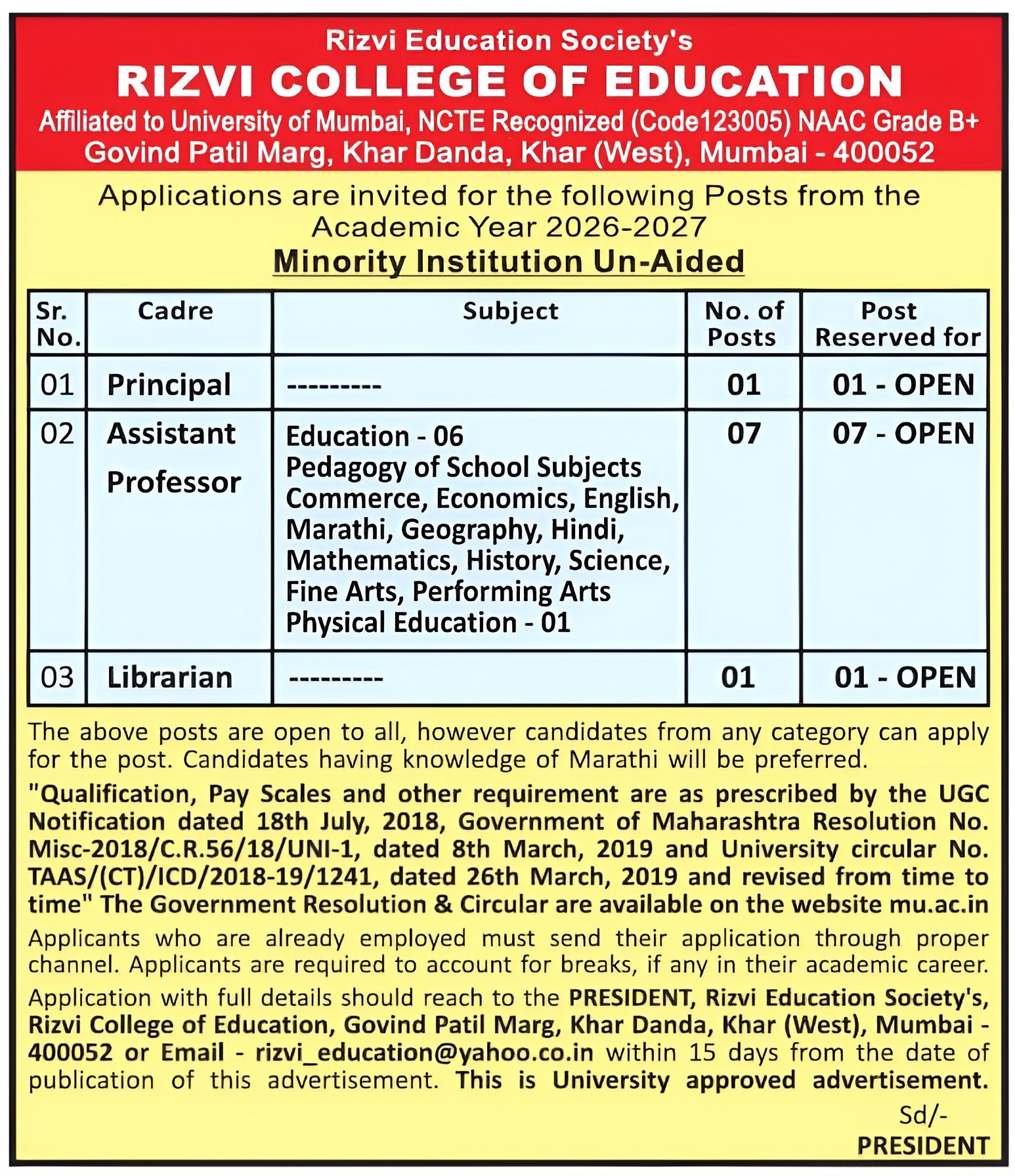 Job Notification